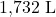1{,}732\ \text{L}