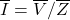 \overline{I} = \overline{V} / \overline{Z}