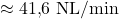 \approx 41{,}6\ \text{NL/min}